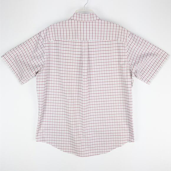 Cabela’s Men’s Large – Red Gray Tattersall Country Outdoor Short Sleeve Shirt - Picture 11 of 13